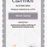 certyfikat systemu monitoringu dla Profi Multimedia